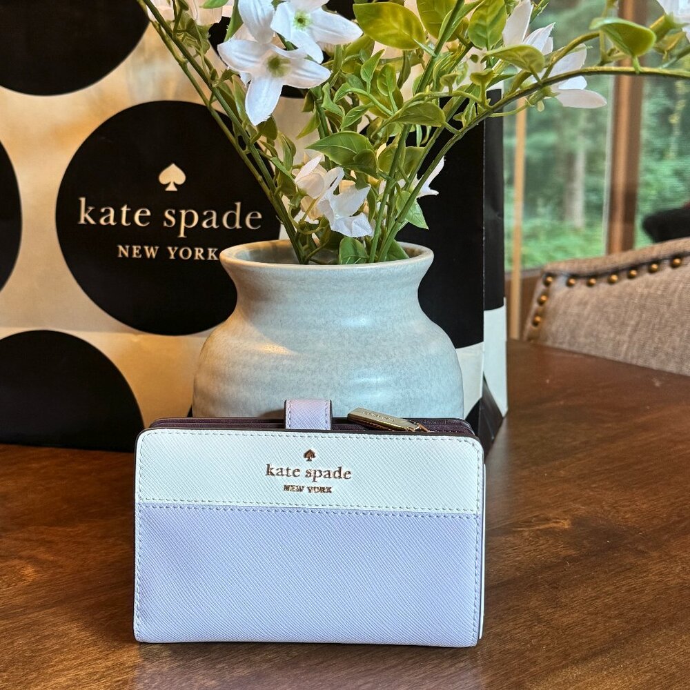 Kate Spade New York Madison Medium Compact Bifold Wallet - Lilac Moonlight